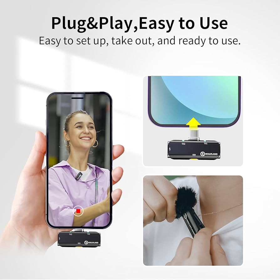 HOLLYLAND ポータブルオーディオアクセサリー LARK C1 Amazon.com: Hollyland Lark C1 Wireless Lavalier Microphone