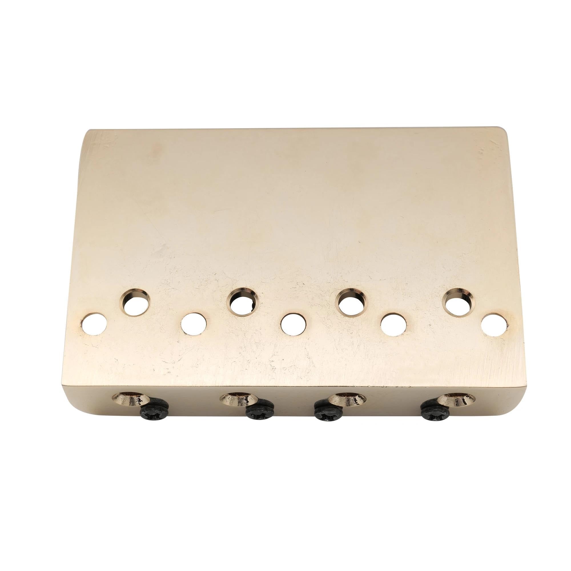 Mostek Gitarowy Rozstaw 57 Mm Mosiężne Siodełka Hardtail Płyta Ze Stopu Cynku 4 Strunowy Mostek Basowy(Gold)