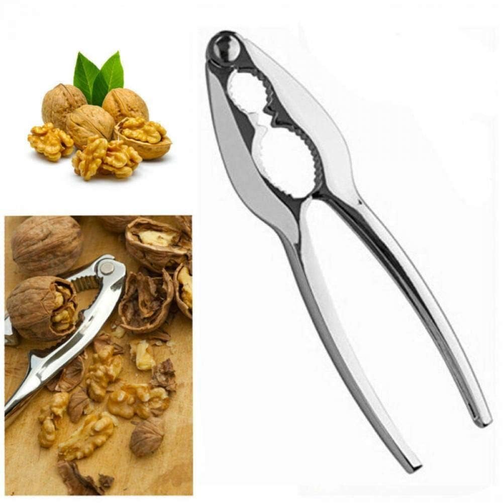 Sovely Small Walnut Cracker Tool, Luxury Die-cast Stainless Steel Nut Cutter Tool, Portable Nutcracker Christmas Smart Walnut Cutter for All Nuts Walnut Clamp Pliers for All Nuts, Walnut Breaker Tool