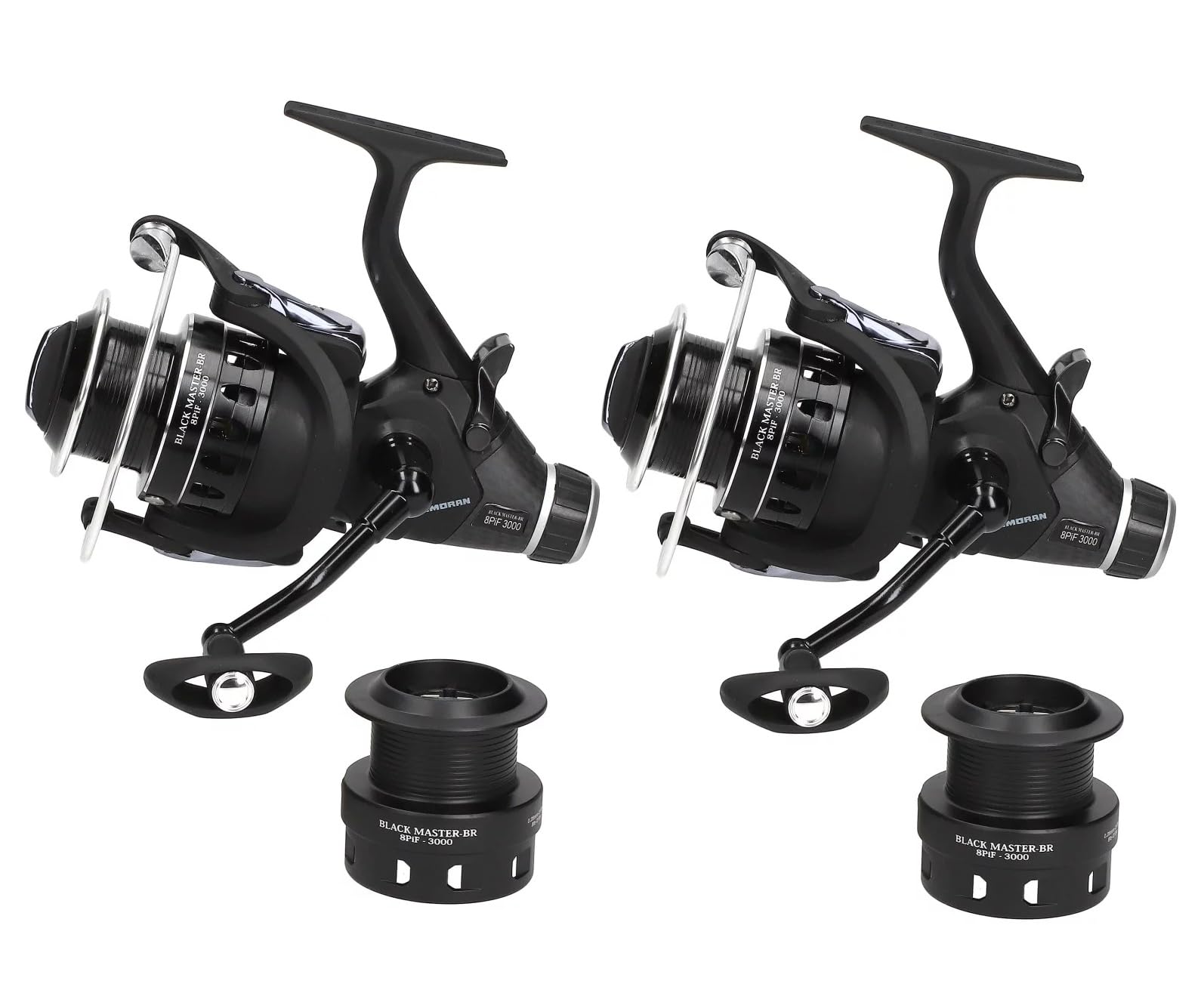 Bundle 2X Cormoran Black Master BR 8PiF 3000 Freilaufrolle Paarpreis Rollenset