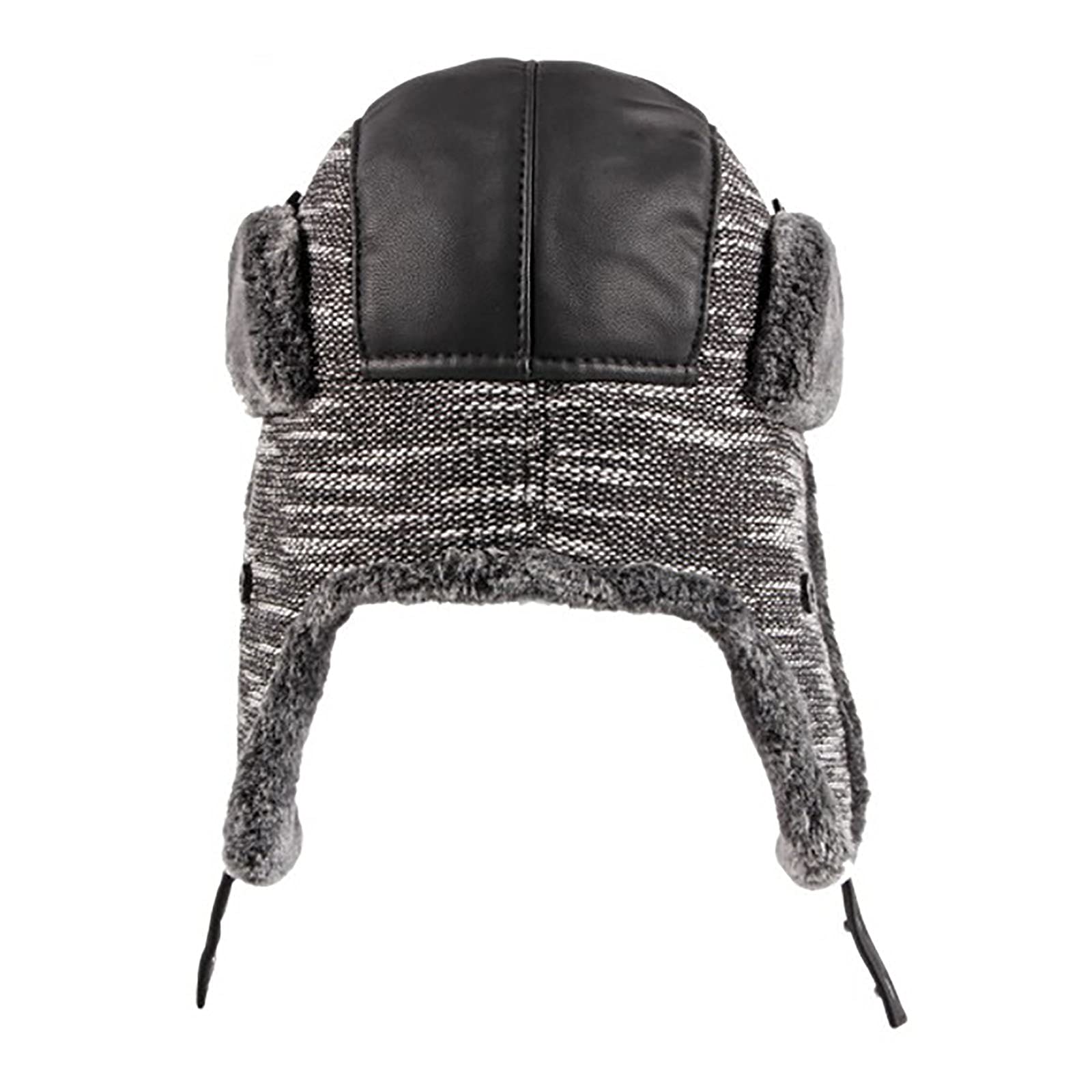 Cappelli Invernali, Cappello Unisex Cappello in Pelliccia Sintetica con paraorecchie Berretto da Pilota Invernale Spesso Foderato per Tenere al Caldo Quando Fa Freddo(Black-6 7/8-7 1/8cm)