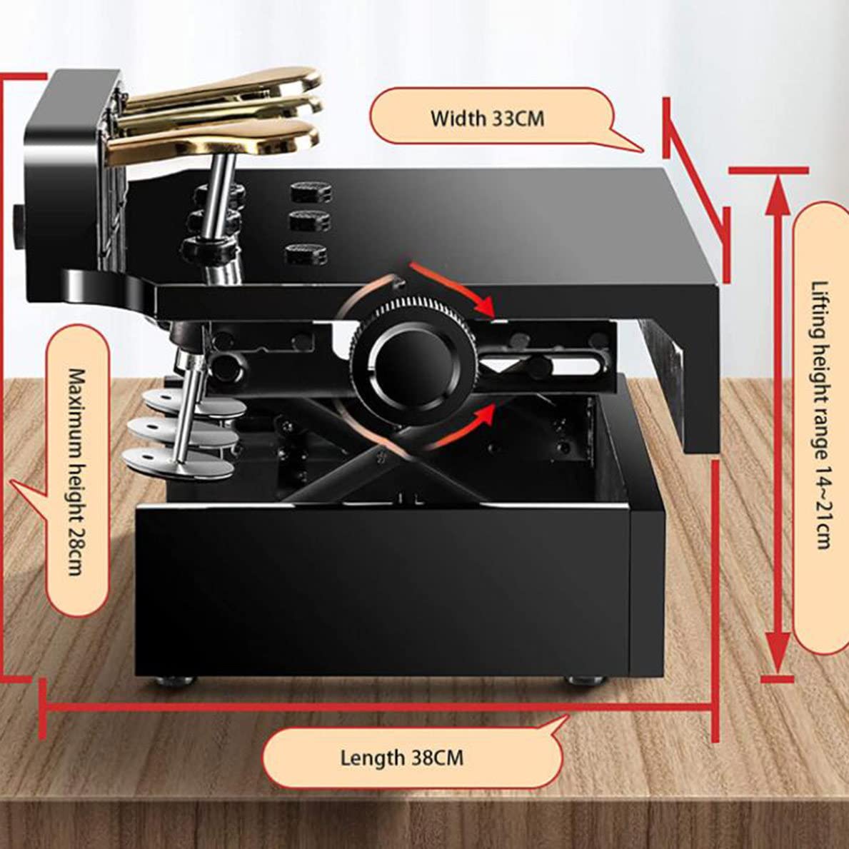 FAXIOAWA Extensiones de Pedal de Piano, Extensores de Pedal de Piano auxiliares de Acero para niños con 3 Pedales Banco de extensión de Pedal de Piano Ajustable para Principiantes y niños,A