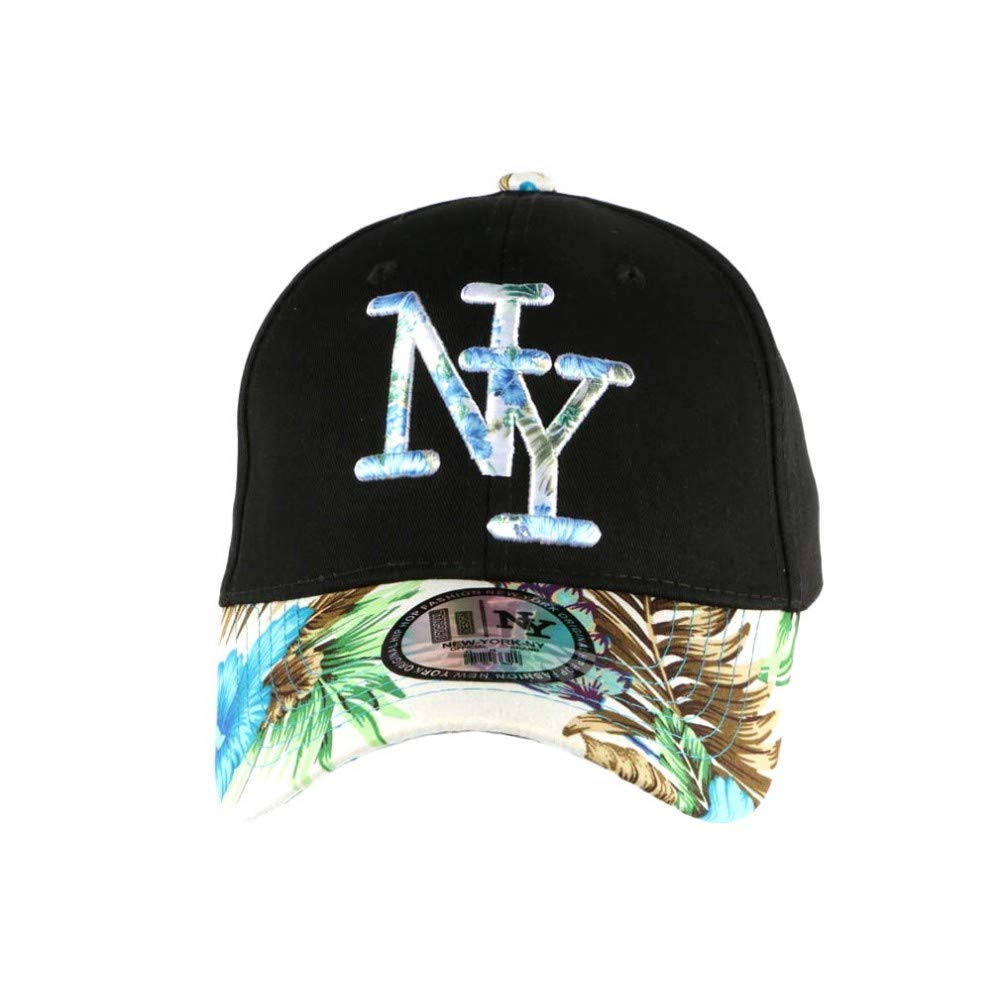 Image secondaire de Casquette NY Bleue et Noire Fleurs Gili Baseball Fashion Tropic - Taille Unique - Bleu