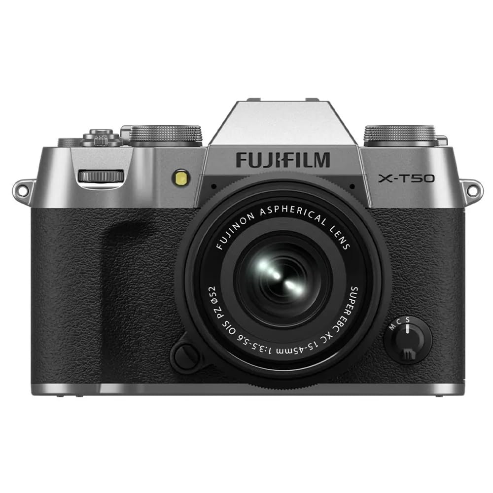 Fujifilm X-T50 40 MP APS-C X-Trans Sensor|Retro Style mirrorless Camera|4k/6.2k vlogging|High Speed Recording FHD 240fps|Advance AF with 15-45mm Optical Zoom Lens f/3.5-5.6 - Silver-picture-16