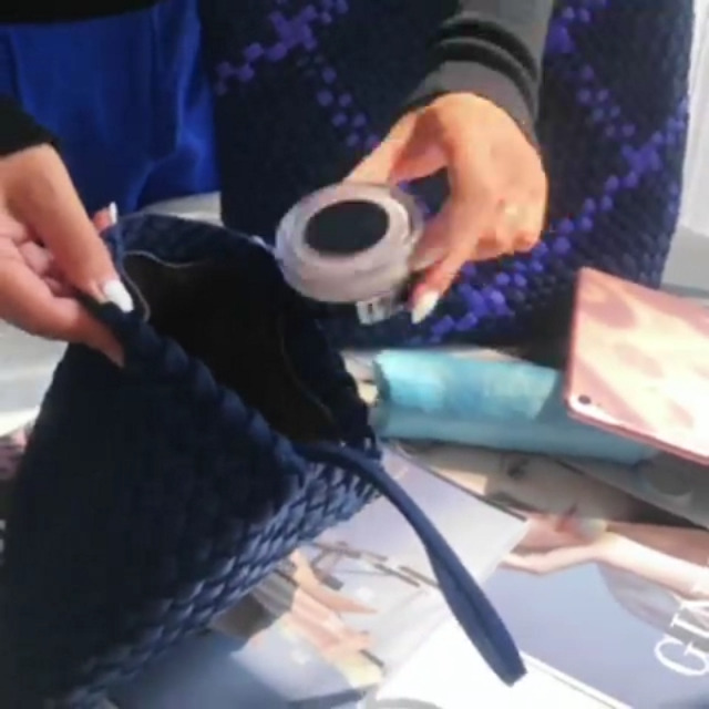 Bolso Tote tejido para mujer estilo moderno miniatura 6