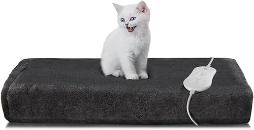 JY Fit All - Manta acogedora de terciopelo suave con calefacción, 6 ajustes de calor de 50 x 60 pulgadas, 4 ajustes de tiempo, temporizador de 2