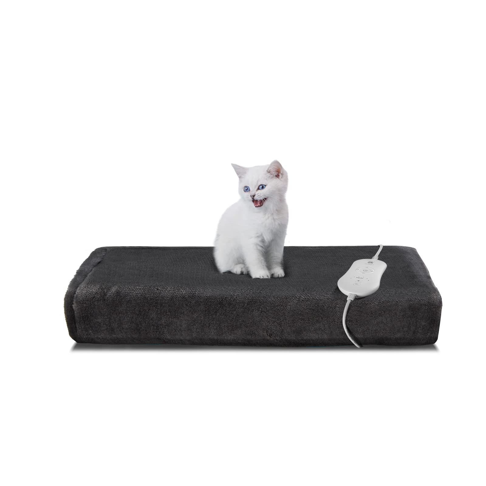 JY Fit All Heated Soft Velvet Christmas,6 Heat Settings 50x60inches Cozy throw blanket,4 Time Settings,2 Hours Timer Auto Shut Off,Washable (Grey )