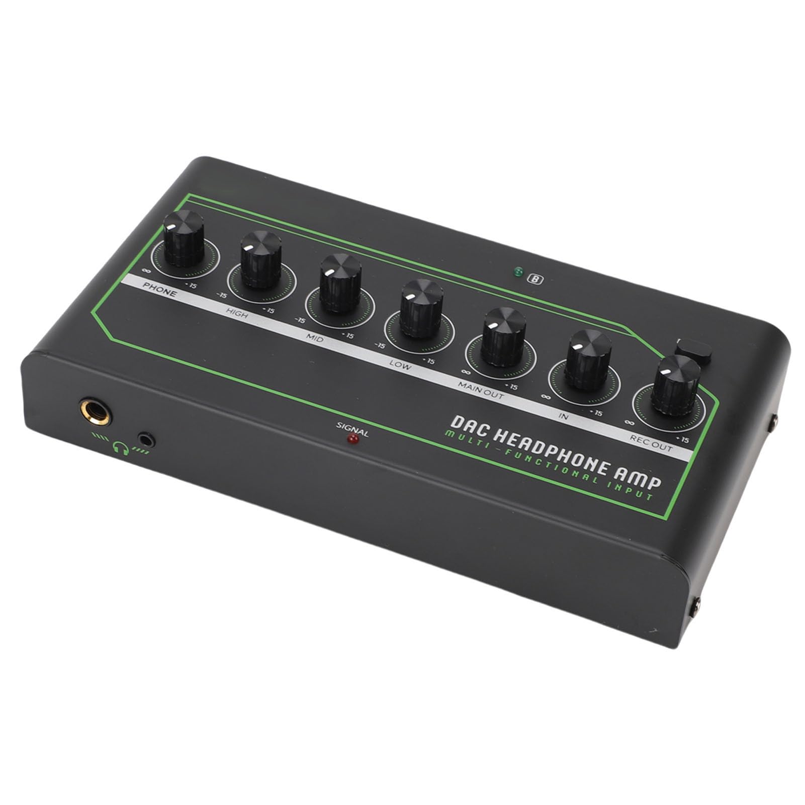 Walfront Wzmacniacz Słuchawkowy DAC z 3-pasmowym Korektorem Bluetooth 5.0 do Konsoli do Gier PC z Optycznymi Koncentrycznymi Wejściami USB C (wtyczka UE)