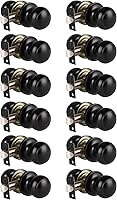Vista 43 de KNOBWELL 8 Pack Black Door Knob for Hallway and Closet, Keyless Interior Passage Function, Round Non-Locking, Matte Black Handle