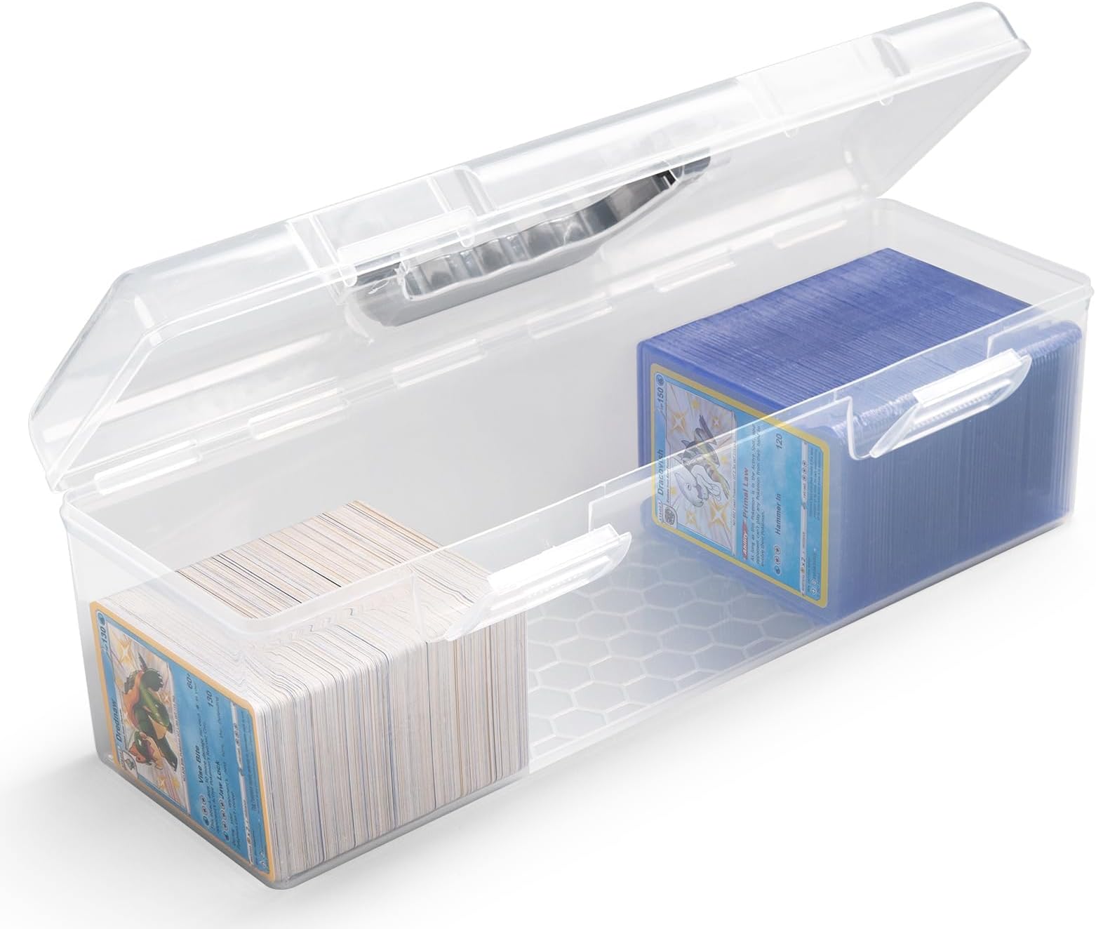 – Trading Card Storage Box, Case Organizer for MTG, TCG, Plastic Case Holds Up to 750pcs Standard Size Cards 200 Toploaders, Baseball Football Card Collector (Modern)