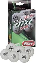 GKI Superb 3 Star ABS Plastic 40 Table Tennis Ball (6 Pc), White