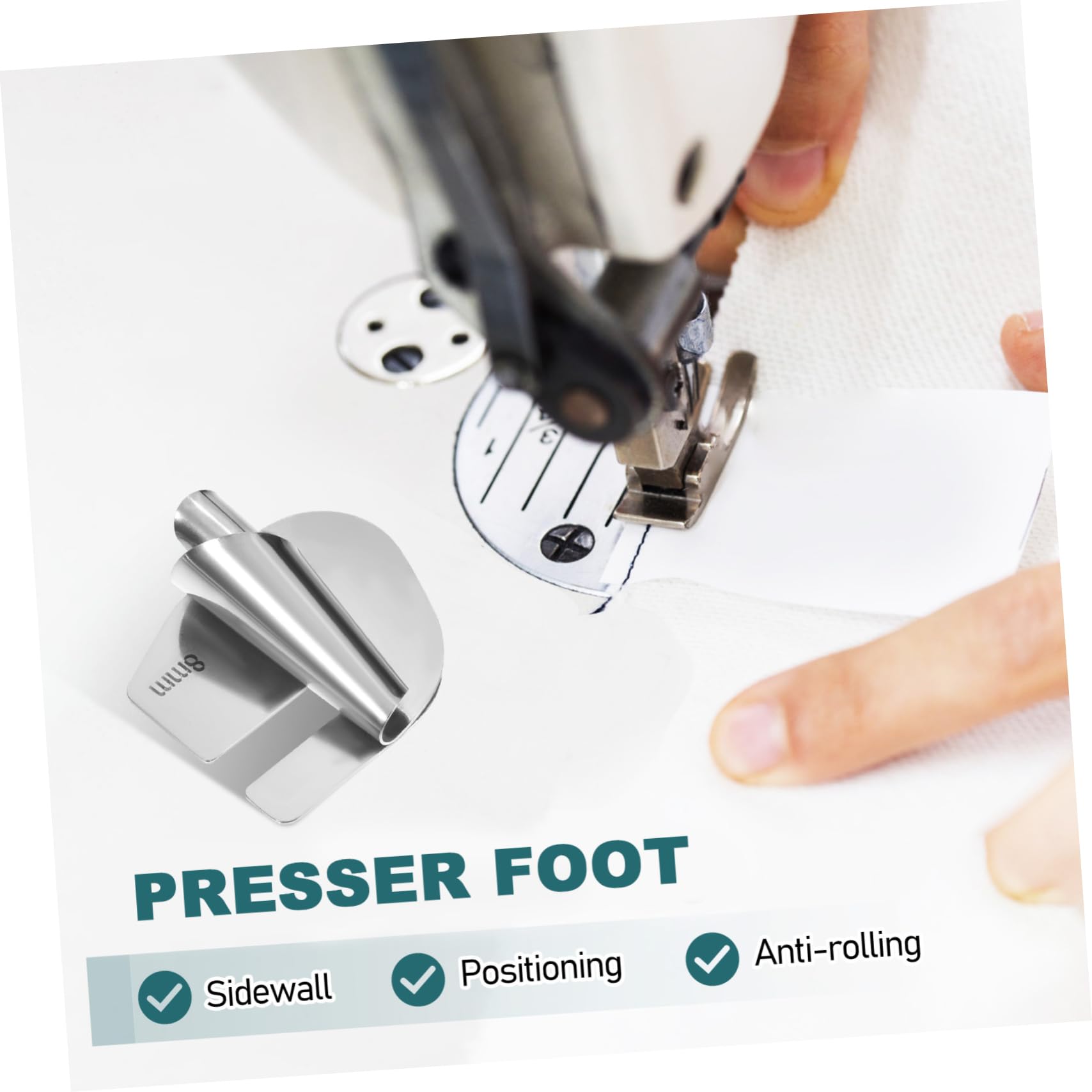 Lurrose 4 Sets Pie Para Dobladillo De Máquina De Coser Tablero De La Máquina De Coser Botones Prensatelas Para Maquina De Coser Puntada Máquina De Coser Para Principiantes Acero Inoxidable