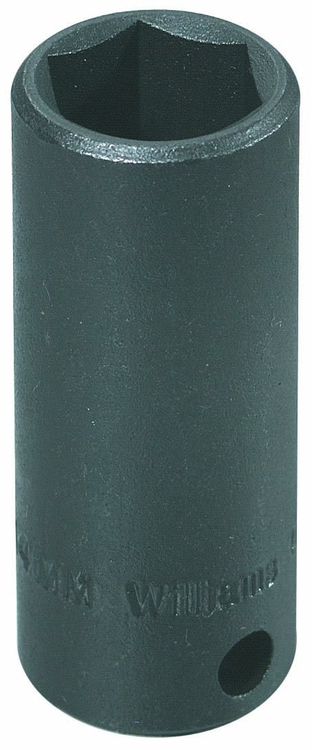 Williams JHW12M-623 SUPERTORQUE 3/8-Inch Drive Deep Impact 6 Point Socket, 23mm Size, Black Industrial Finish, Designed for Maximum Engagement on 6-Point Fasteners