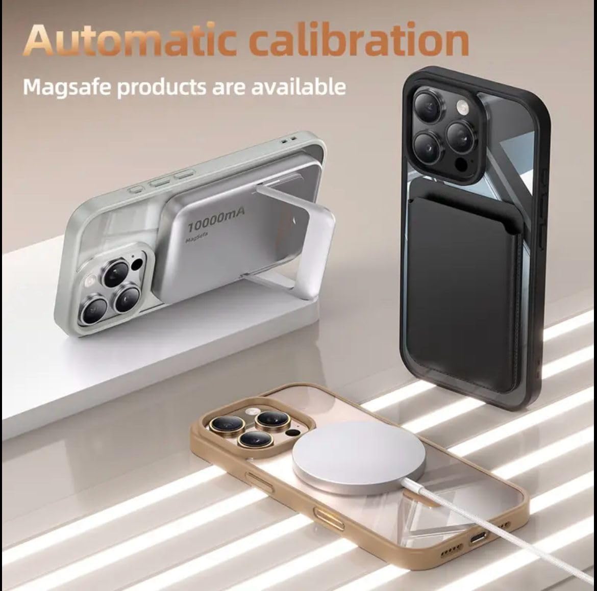 NTC Custodia magnetica per iPhone 16 Pro, compatibile con MagSafe, protezione militare, retro trasparente, pagine beige, non ingiallisce, resistente agli urti, antigraffio – Case [Desert Titanium