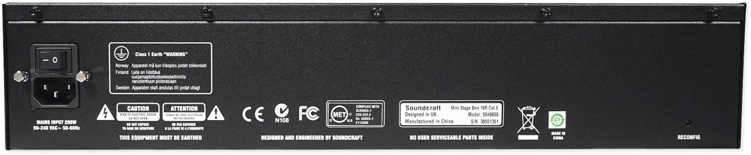 Soundcraft Mini Stagebox 16R 2U MSB16R 16x8 Analogue+Free Home Theater System