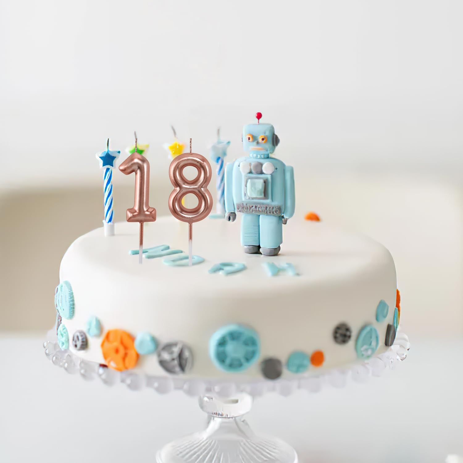 Deco Gateau Decoration Anniversaire 18 Ans, Décoration De Gâteau Noir 18E Anniversaire Garçon, Décoration De Decoration Gateau Comestible