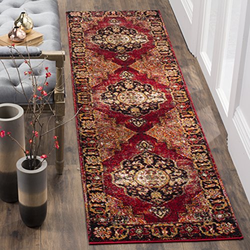 Tapete Safavieh Vintage Hamadan 2'3" x 10', Rojo y Multicolor