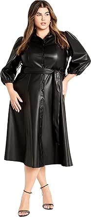 Women's Plus Size Kimmi Teal Button Dress