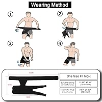 Vista 6 de Soporte de cadera para aliviar el dolor de ciática, envoltura de compresión de isquiotibiales para nervio ciático, muslo, tensión flexora de cadera