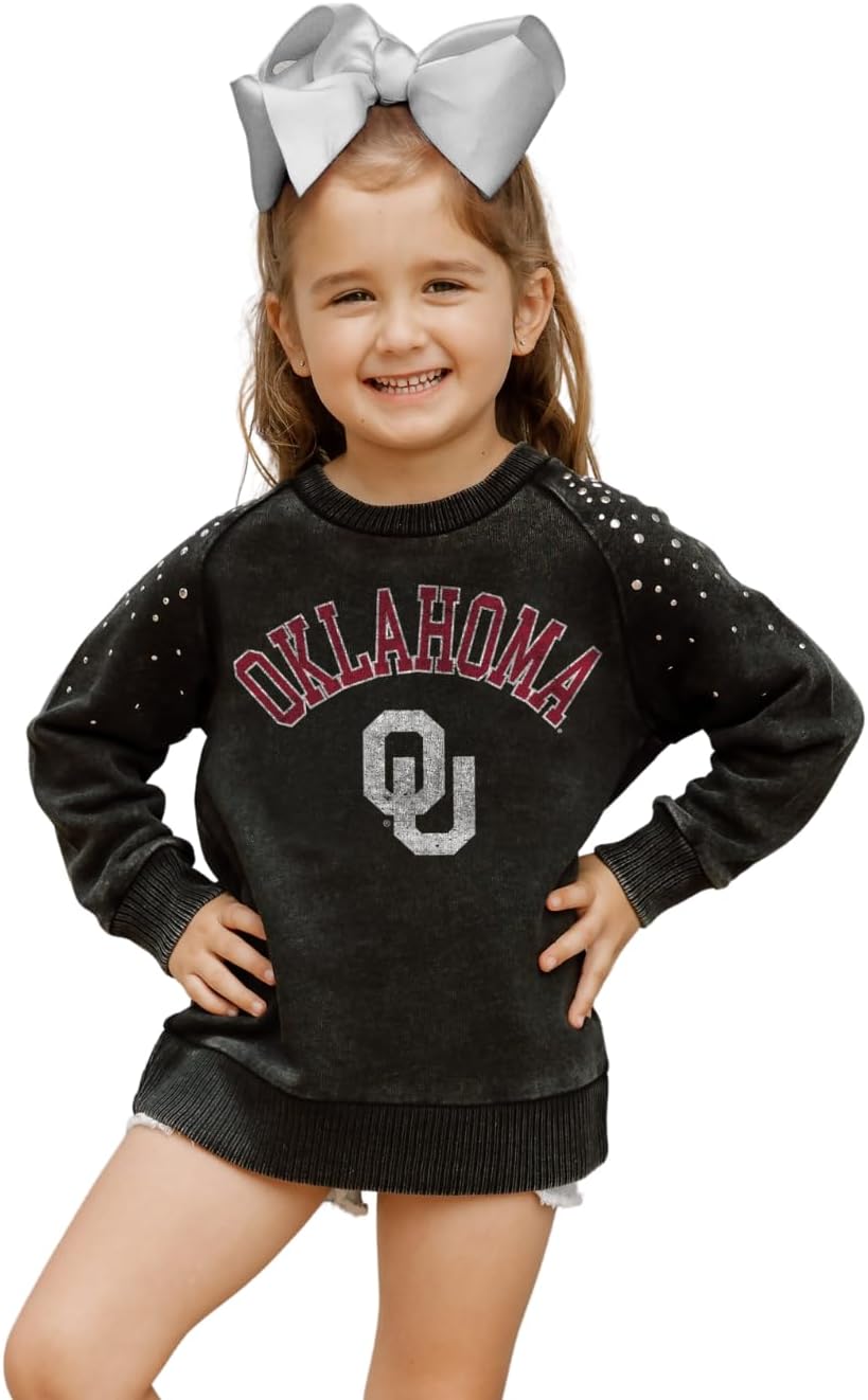 OKLAHOMA SOONERS DON'T BLINK KIDS VINTAGE STUDDED PULLOVER