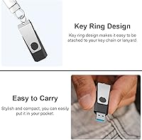 Vista 6 de Aiibe 32GB USB Flash Drive Thumb Drive USB 3.0 Memory Stick Flash Drive 32GB - Negro