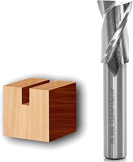 Up-Cut Spiral Router Bit 1/2-Inch Shank, M2 High Speed Steel HSS CNC Spiral Router Bits, 3/4" Cut Dia, 1-1/4" Cutting Length, for Wood Engraving Grooving