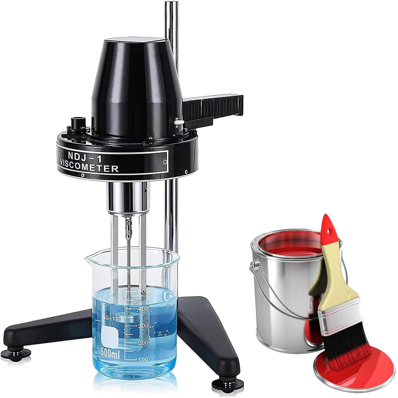 Viscosímetro Rotacional De Laboratorio con Puntero, 4 Rotores, Velocidad Variable De hasta 100 000 Mpa·s, Precisión De ±5%, para Adhesivos Y Grasas