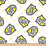 Camelot Fabrics Camelot Wizarding World Hufflepuff House Pride Fabric, 1, White, Sold by 1/2 of a Yard.