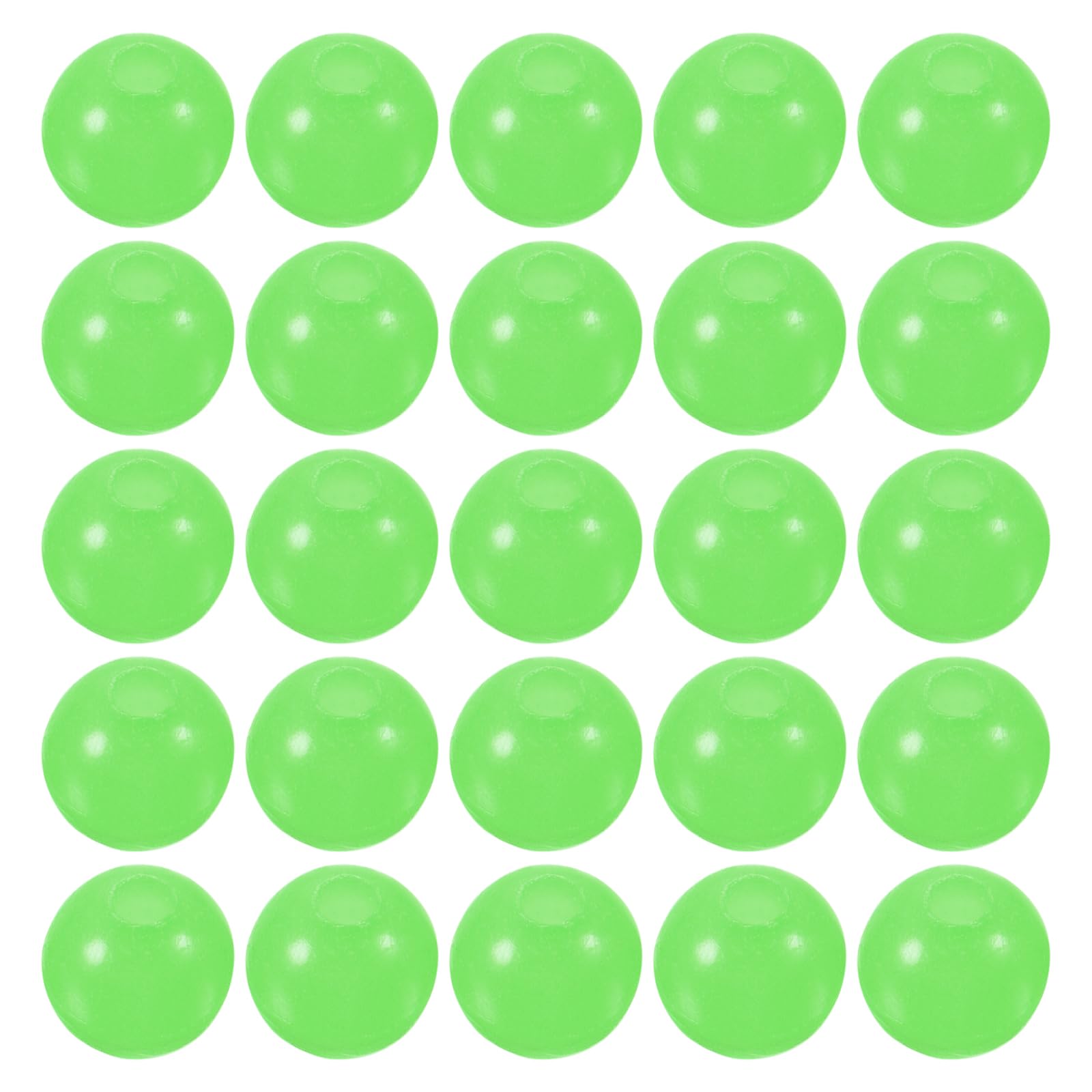 M METERXITY 200 Pcs Glow Fishing Beads - Plastic Luminous Round Soft Bait Egg Lure Rigs Apply to Outdoor Tackle Tool (3mm, Green)