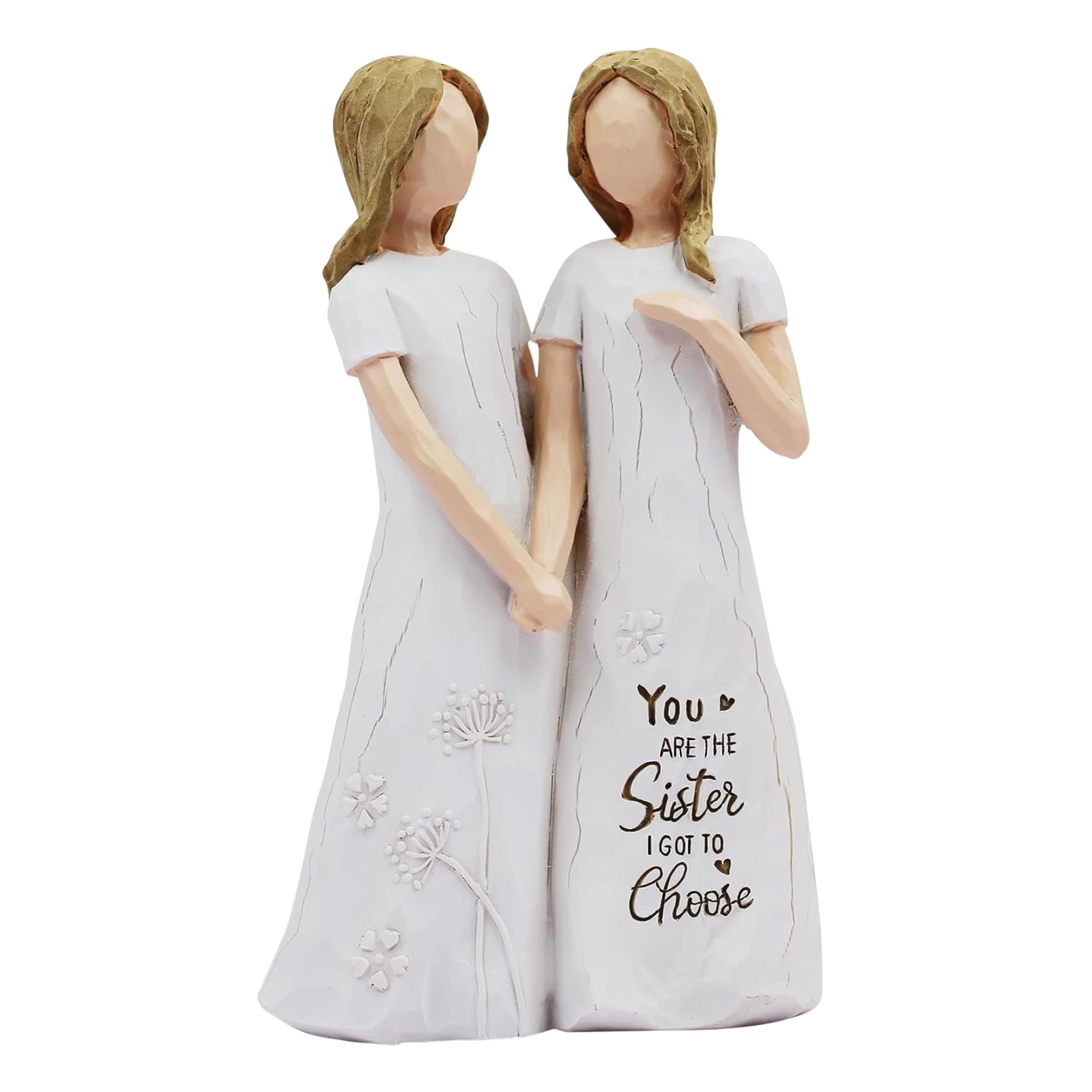 Hperu Friendship for Women Sculpted Hand-Painted Sister Birthday Gifts-You Are the Sister I Got to Choose-Waterproof Resin Funny for Friends