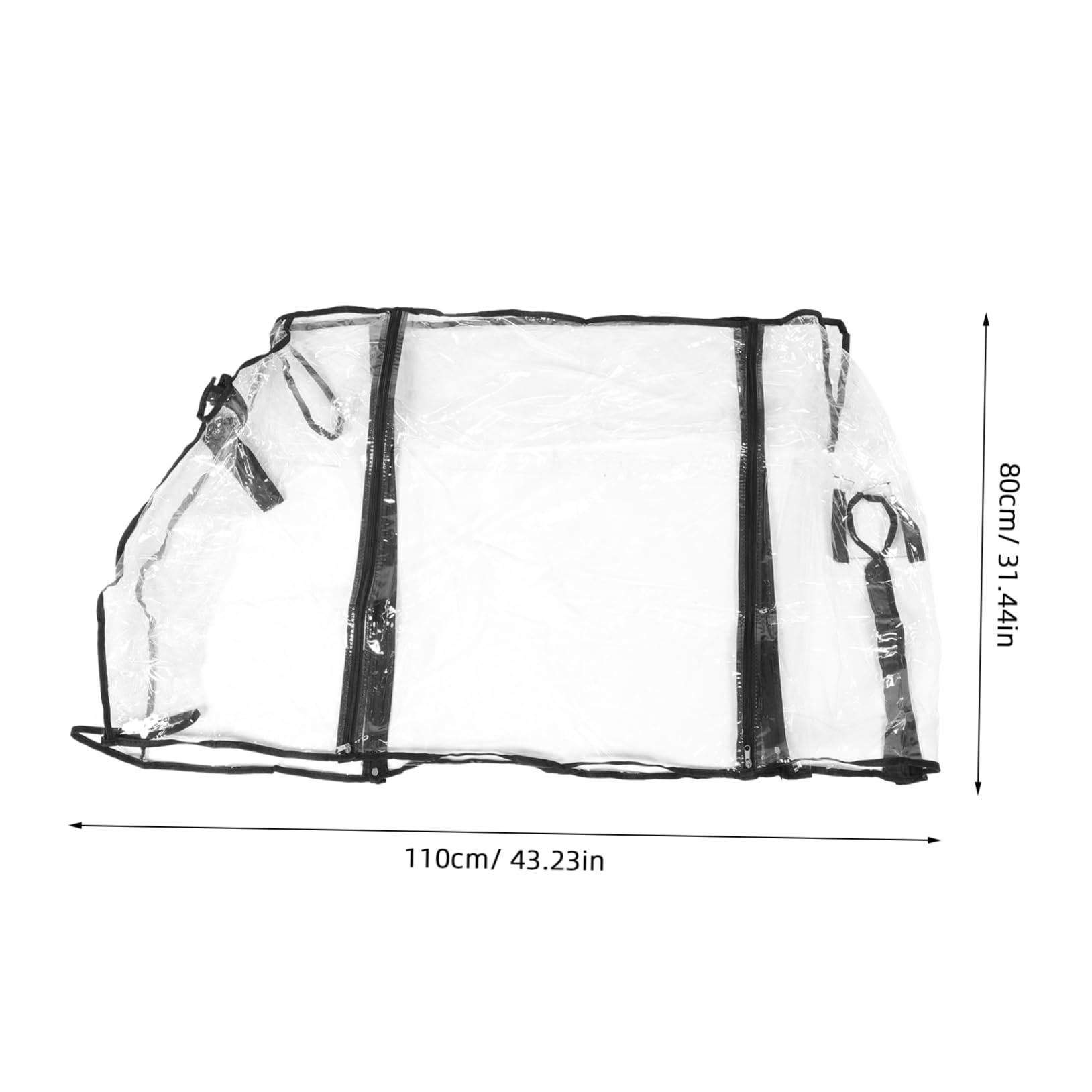 Toyvian Transparenter PVC Regenhülle Regenschutz für Gartenwagen und Handwagen Widerstandsfähig und Schmutzabweisend für Outdoor und Picknick