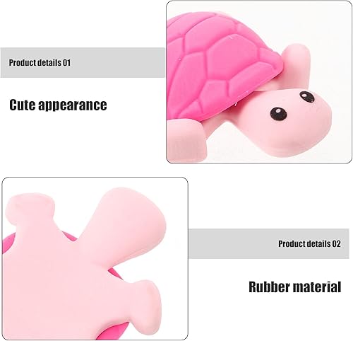 Miniatura 5 de NUOBESTY Gomas de borrar de dibujos animados con forma de tortuga 3D Mini borradores de animales para niños, recompensas de aula, regalos de fiesta,