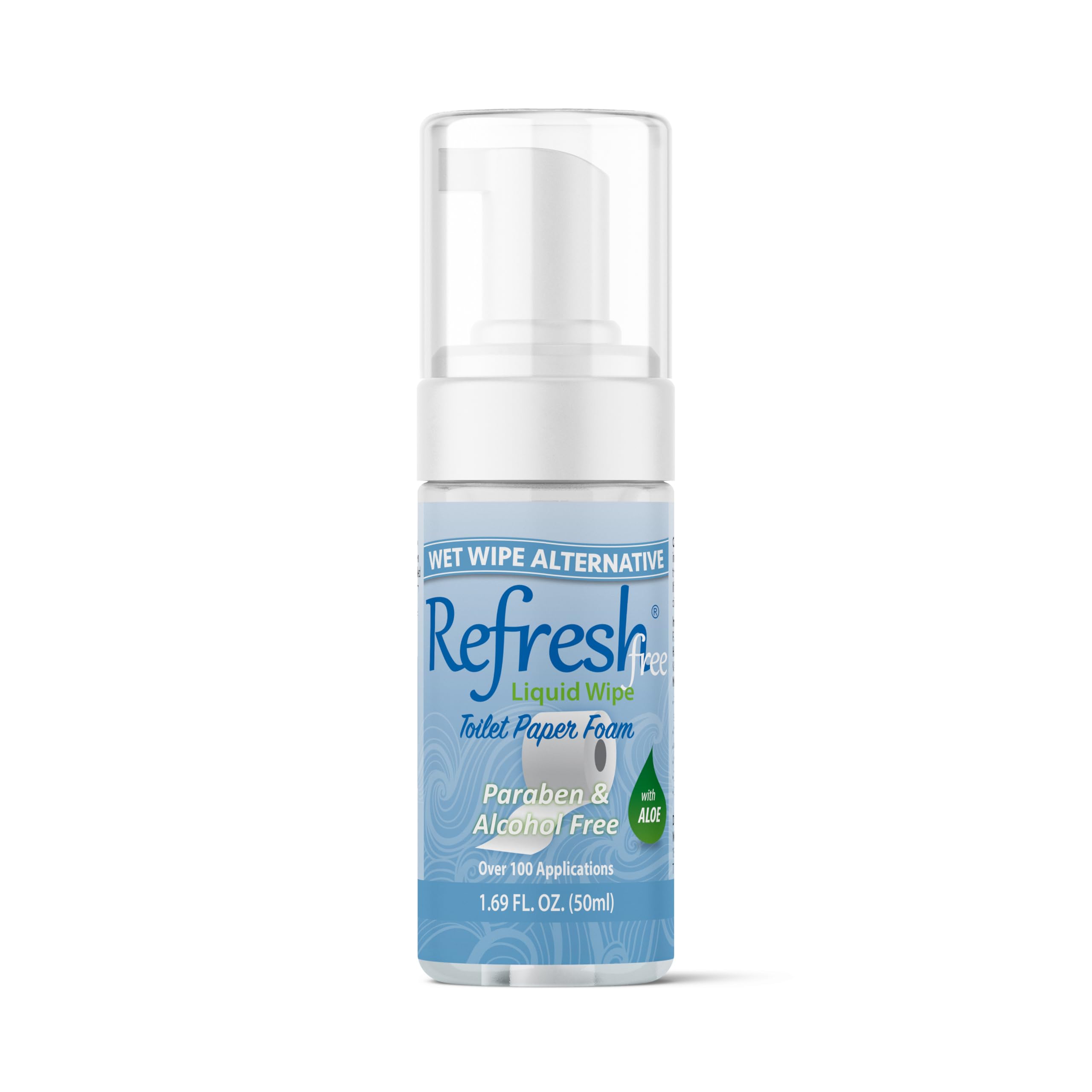 Refresh Liquid Wipe Free Toilet Paper Foam, Sensitive Skin Formula, 1.69 Fl Oz
