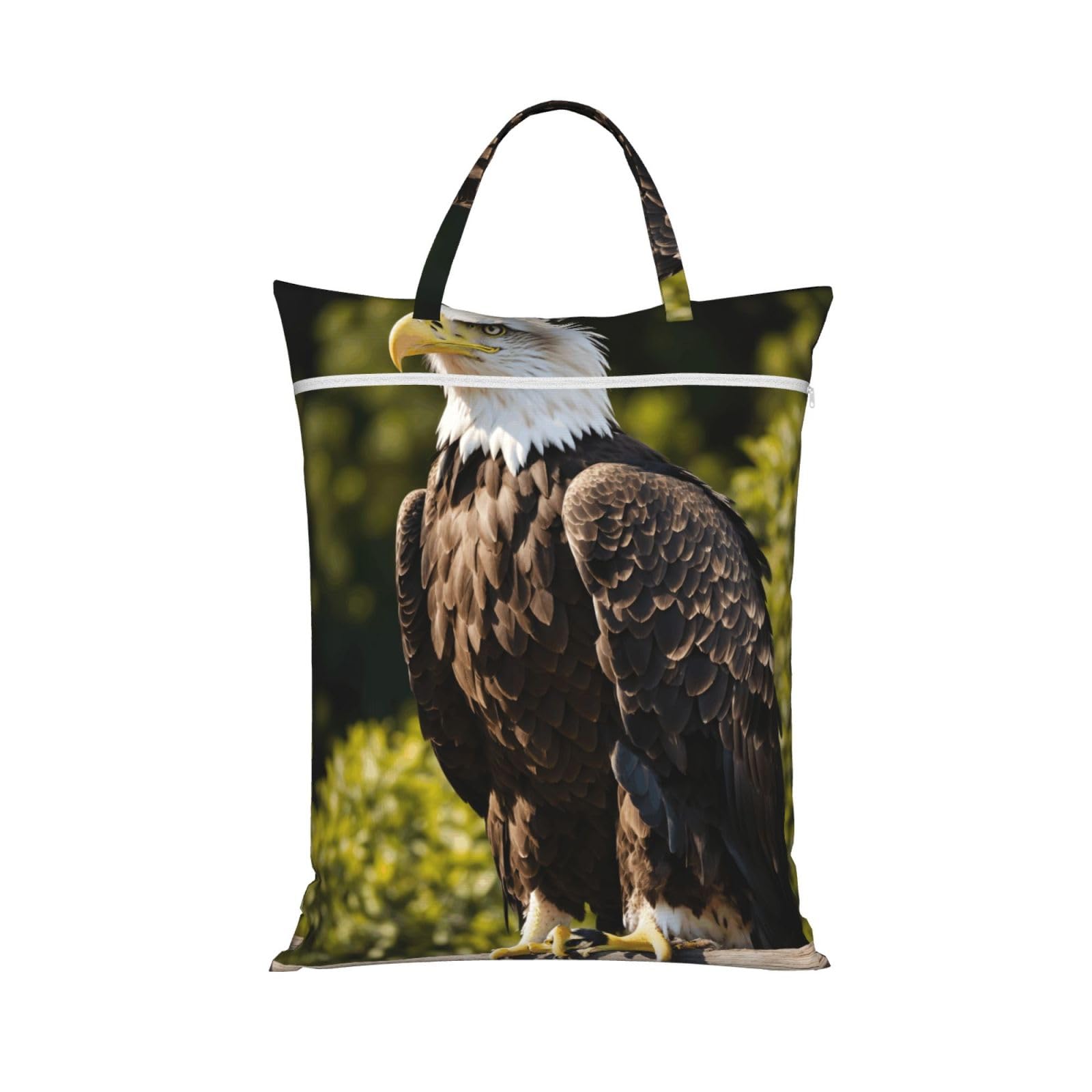 Pphgut 1 Pc Flying Eagle Print Travel Laundry Bag Portable Dirt Clothes Bags Daily Hiking Camping Vacation