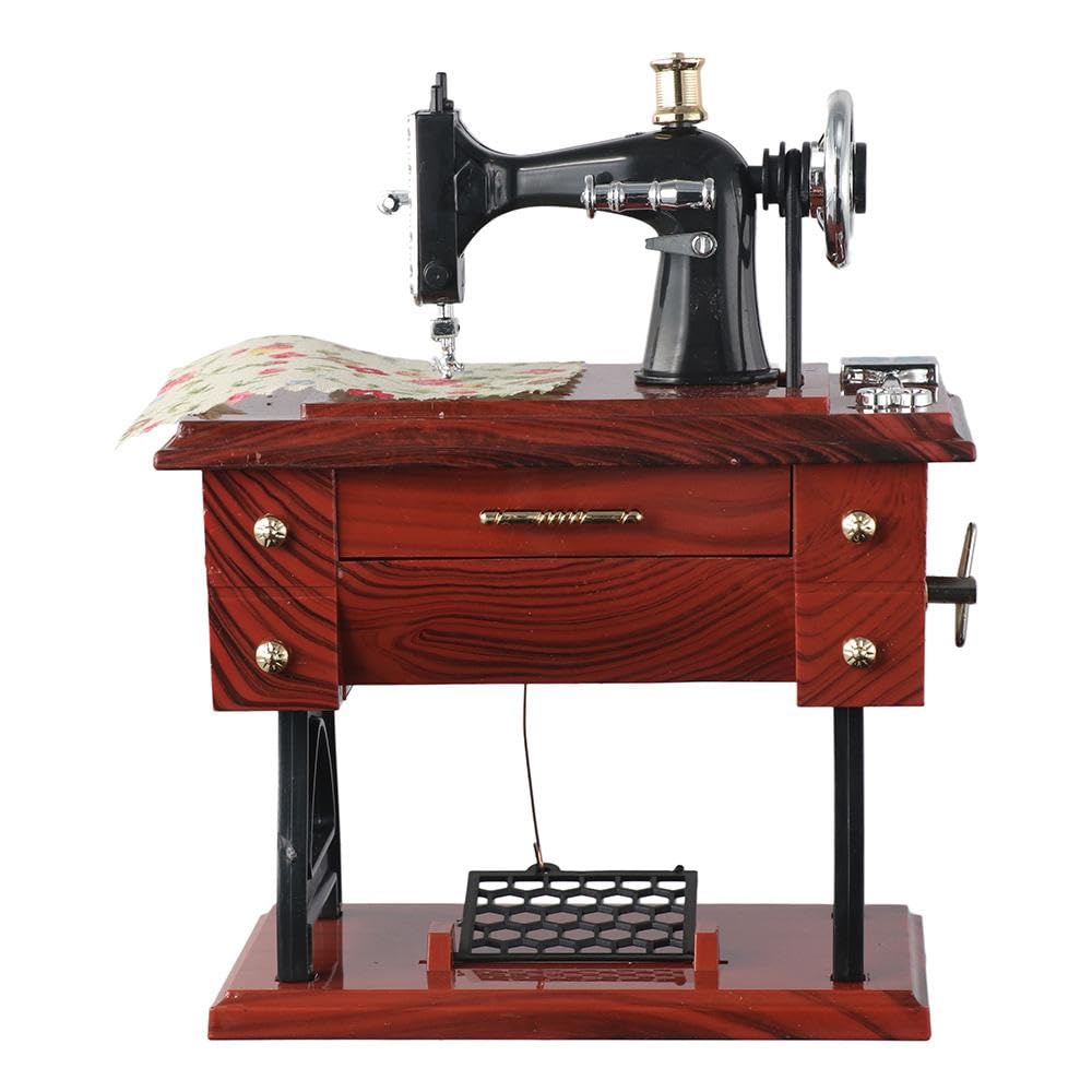 1 PCS Vintage Sewing Machine Music Box, Simulated Mini Sewing Machine Music Box for Home Holiday Decoration Children Gifts — Amazon image 3