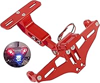Vista 10 de Kit de soporte de placa de matrícula para motocicleta Worldmotop, eliminador de guardabarros universal ajustable para Yamaha Kawasaki Honda Ducati