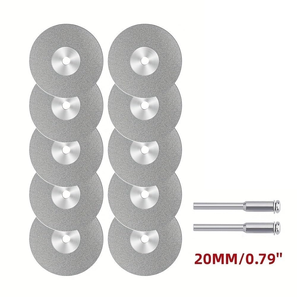 Diamentowe brzeszczoty do pił, 12 szt. 20 mm brzeszczotów do pił tarczowych, ściernice, akcesoria obrotowe z uchwytem
