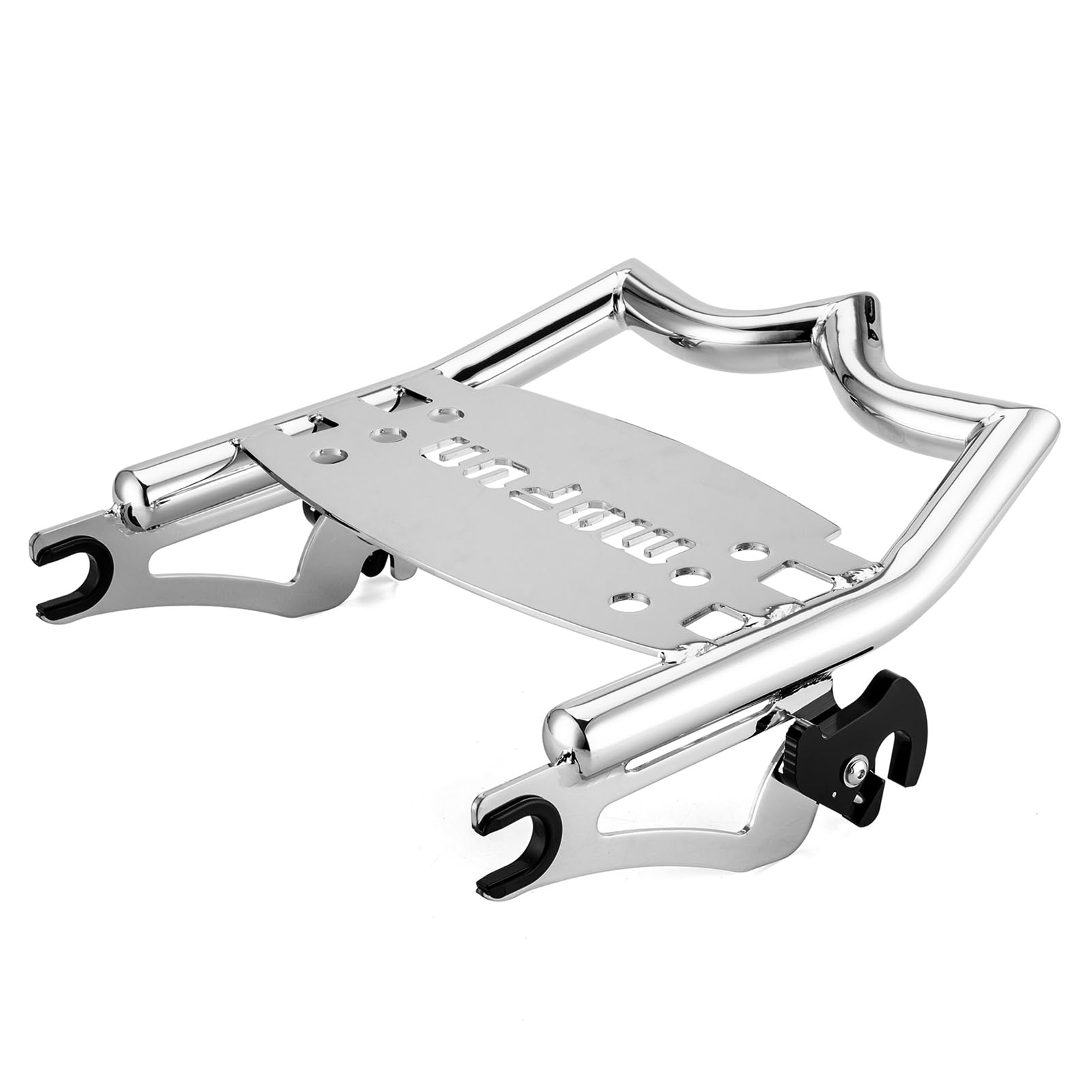 Porte-bagages Arrière Chromé Pour Harley Touring (2009-2023) - Street Glide, Electra Glide, Road King - Montage Facile Sans Perçage