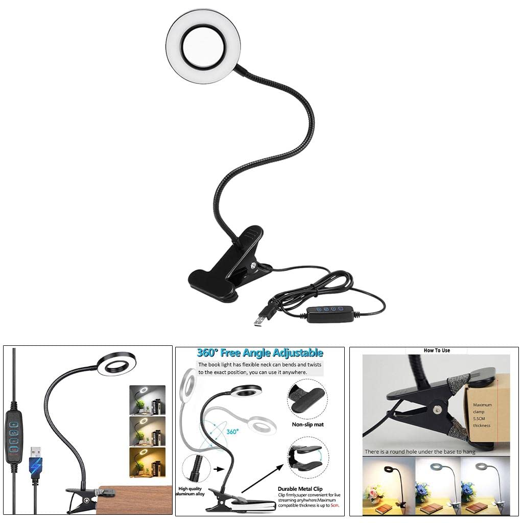 Enakshi® USB Flexible LED Light Clip-on Beside Bed Desk Table Lamp Book Lamp 3 Color|Home & Garden | Lamps, Lighting & Ceiling Fans | Lamps-image-48