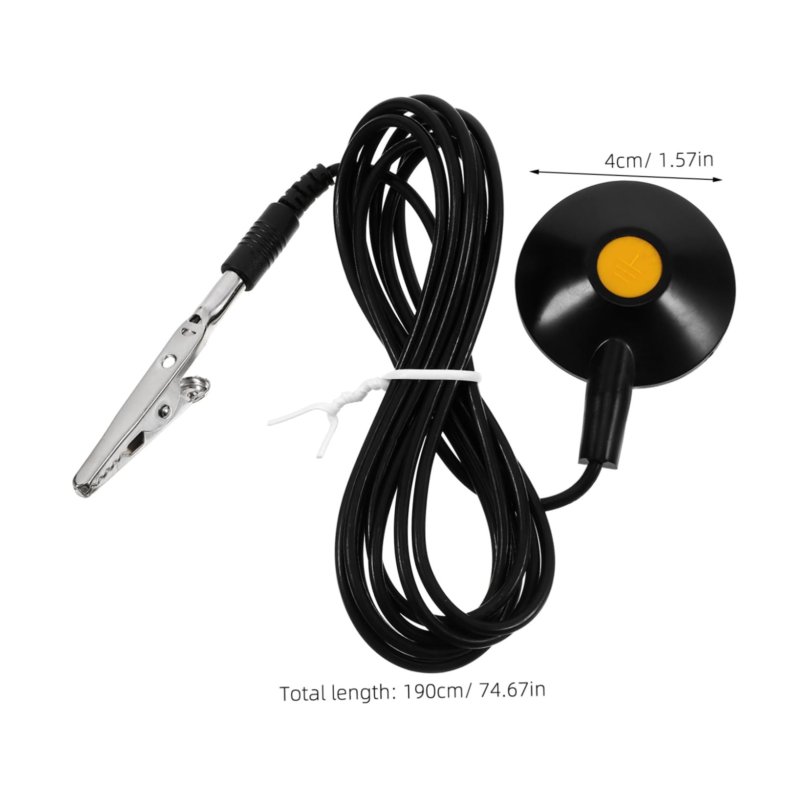 NAMOARLY Grounding Receptacle ESD Ground Cable ESD Cable ESD Sucker Black