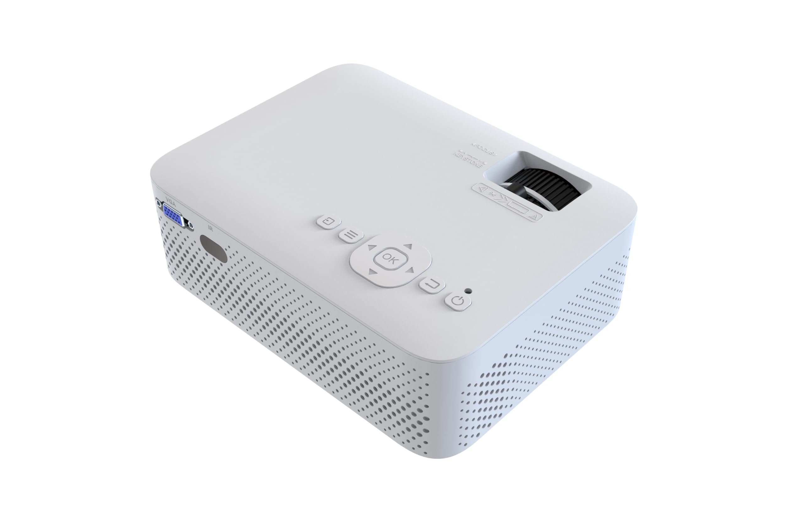 Philips NeoPix 100, Videoproiettore Fisso, Schermo da 65" (165 cm), LED, Altoparlanti Stereo Hi-Fi Incorporati, Connettività USB, HDMI e Cavo Jack da 3,5mm, Compatto, Bianco