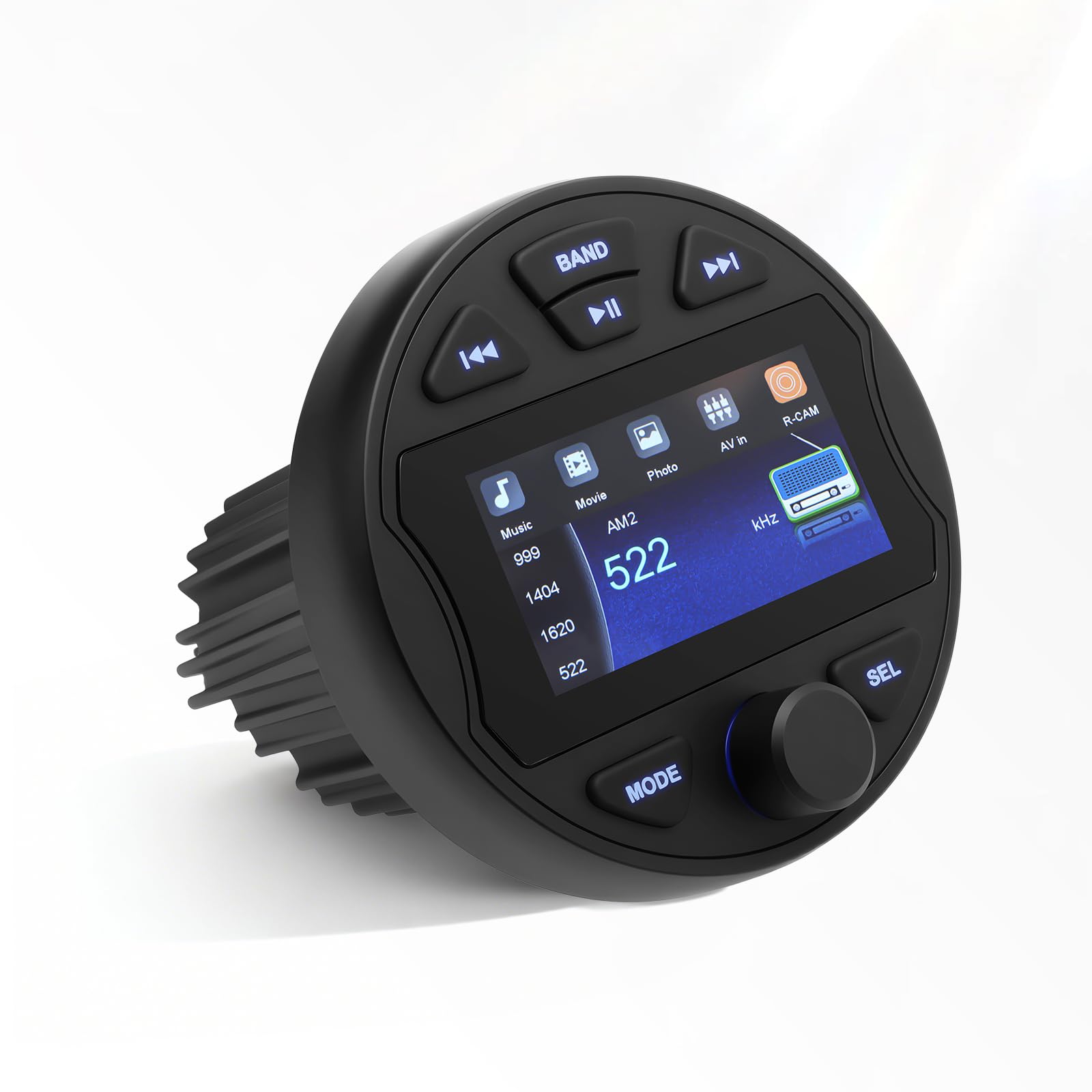 Radio marine RCA caisson de basses stéréo MP5 Lecteur multimédia pour BT & FM/AM Fonctionnel USB IPX6 étanche pour bateau et utilisation professionnelle