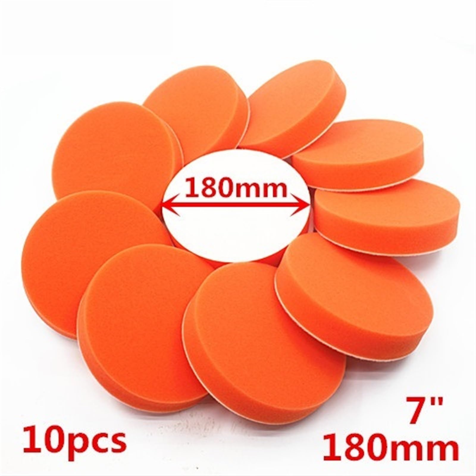 10 sztuk/zestaw 180 mm 7 cali płaska gąbka do polerowania brutto zestaw do polerowania samochodu