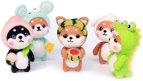 MillyRose Crafts Kit de fieltro de aguja, instrucciones a todo color, kit de manualidades de lana de fieltro de aguja, kits de fieltro para