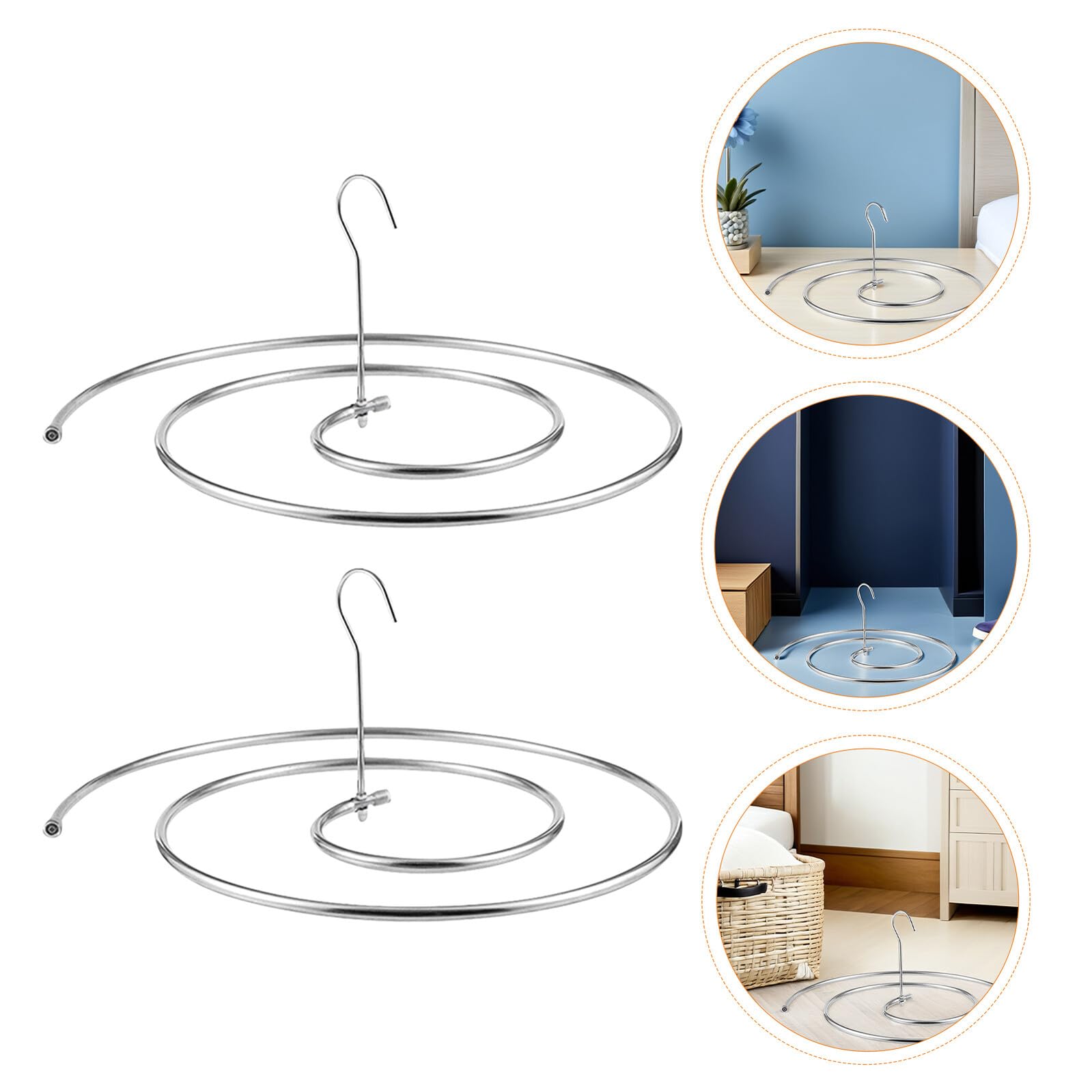 4 Grucce Stendibiancheria a Spirale in Acciaio Resistente 40 CM Appendiabiti per Coperte e Piumoni Porta Asciugamani Robusto per Uso Interno ed Esterno Soluzioni Salvaspazio