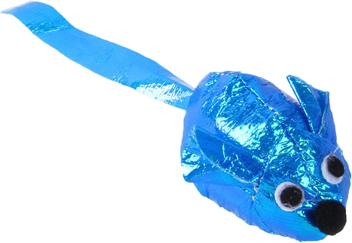 Honrane Catnip Toys, Healthy Kitten Teething Chew Toys for Cats & Kittens, Kitten Toy Colored Mice Shape Stress Relief Playing Toy with Catnip Cat Interactive Toy Pet Toy Random Color