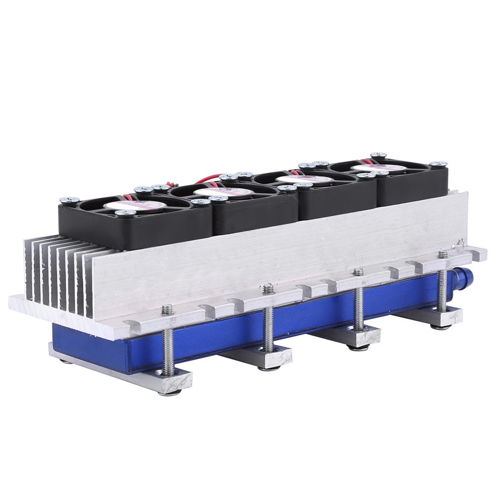 Refroidisseur Semi Conducteur 288W pour Aquarium Piscine Appareils Equipements Thermostatique Air Eau Refroidissement Sans Prise 4 Ventilateurs DIY