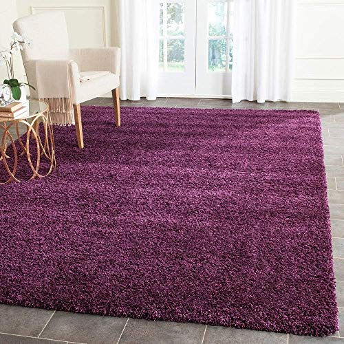 Image of Shaggy Super Soft Carpet for Home & Living Room Size - 8 X 11 Ft (Purple)