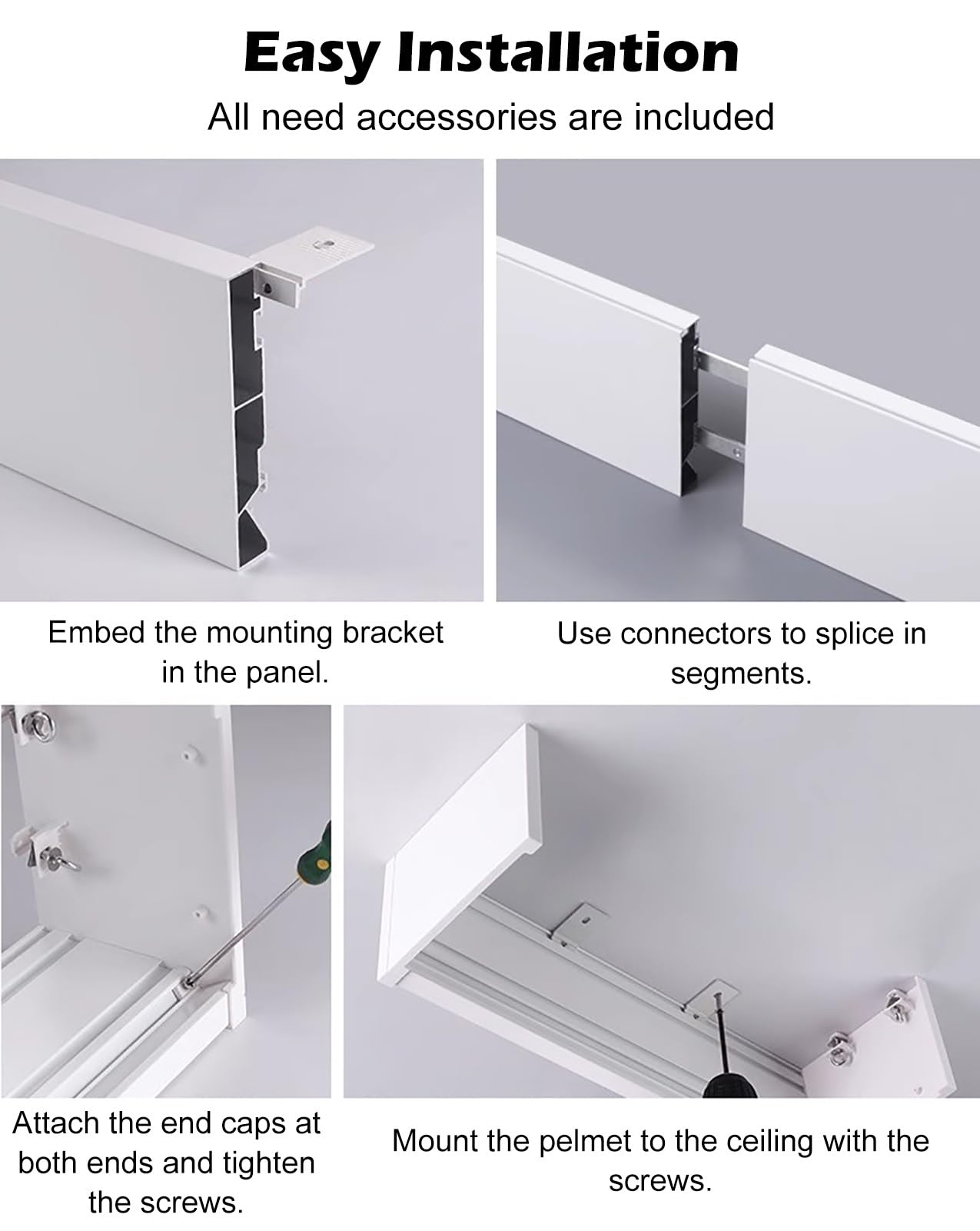 hidden pelmet bracket installation kitchen