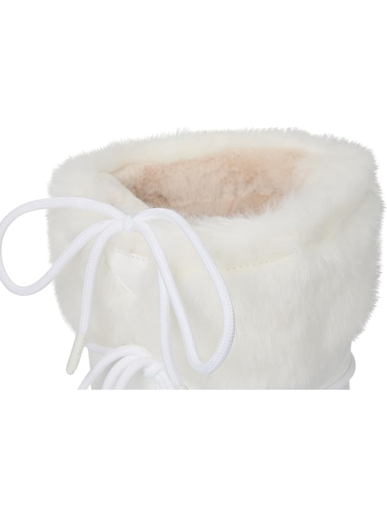 White MOON BOOT Icon Faux Fur